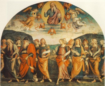 Le Tout Puissant avec les prophètes et les Sybils Renaissance Pietro Perugino Peinture à l'huile